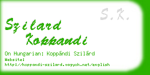 szilard koppandi business card